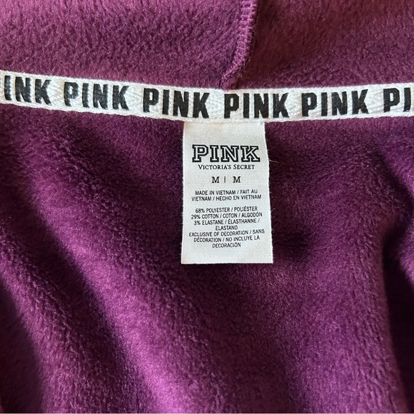 Victoria's Secret PINK Maroon Hoodie with Gold Accents - Picture 2 of 5